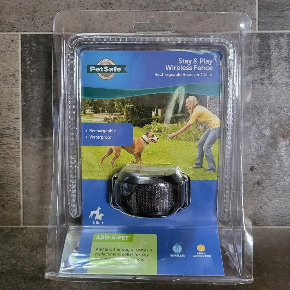PetSafe Stay & Play Wireless Pet Fence Rechargeable Receiver Collar NEW